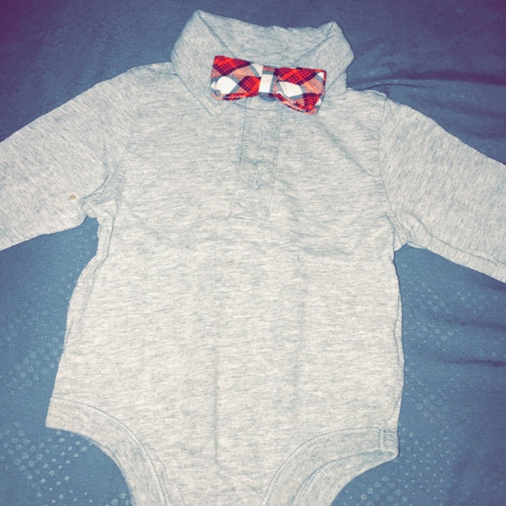 Polo shirt with bow tie size 3 months